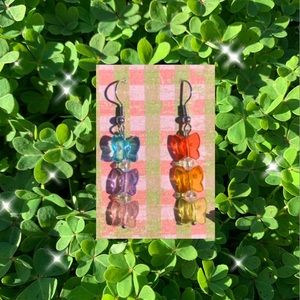 Rainbow butterfly earrings 🌈